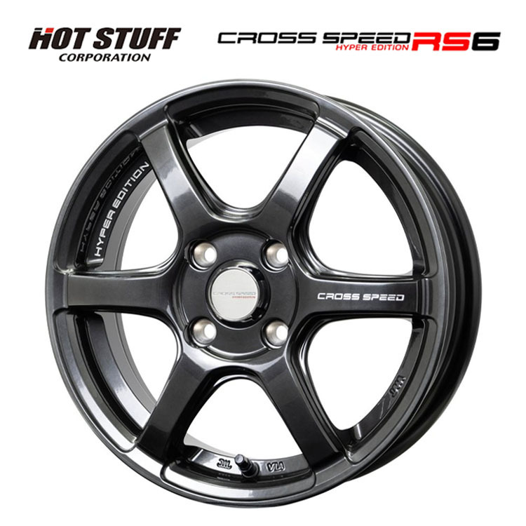 送料無料 ホットスタッフ CROSS SPEED HYPER EDITION RS6 7J-16 +35 4H-100 (16インチ) 4H100 7J+35【4本セット 新品】_画像1