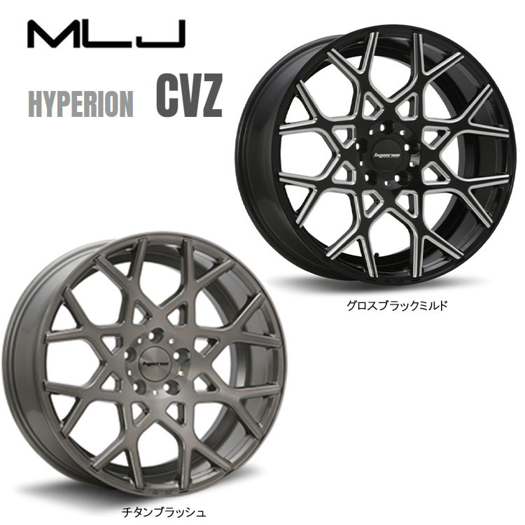 送料無料 MLJ HYPERION CVZ 9.5J-19 +40 5H-114.3 (19インチ) 5H114.3 9.5J+40【2本セット 新品】_画像1