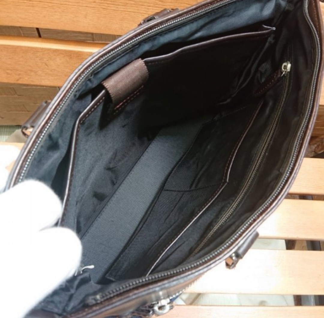 【極美品】TAKEO KIKUCHI タケオキクチ レザー ブリーフケース ショルダーバッグ ビジネスバッグ 鞄の画像3
