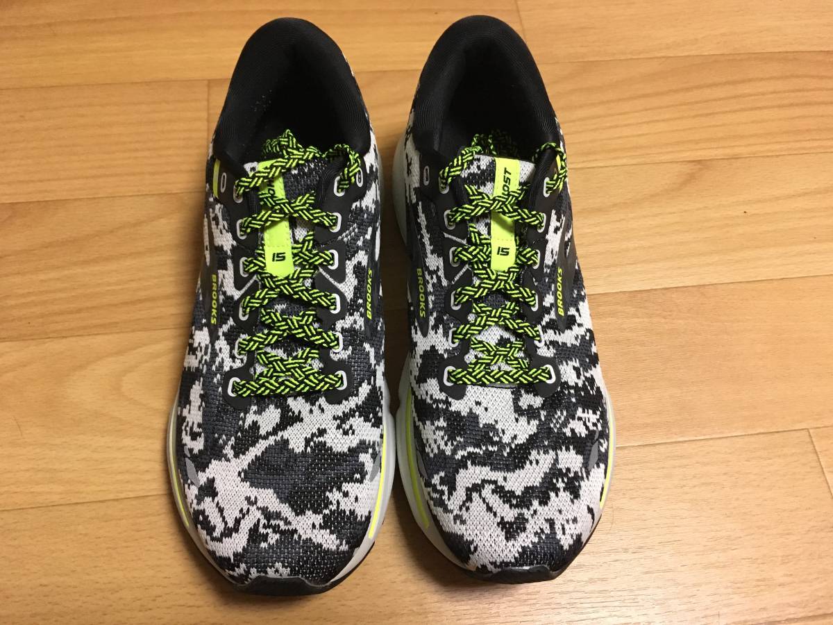 BROOKS ブルックス Ghost15 ゴースト15 ランニングシューズ 26.0 ブラック/カモ マラソン ジョギング 部活 ジム nike adidas asics_画像5