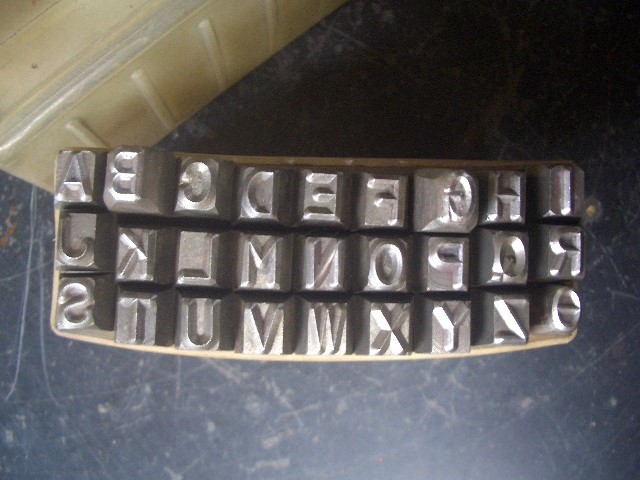  Manufacturers unknown stamp punch britain character alphabet 13. angle. secondhand goods 