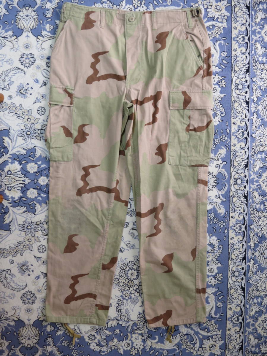 米軍 BDUパンツ 3カラーデザート LARGE RERULAR(NATO SIZE 7583/8999)ノンリップ　中古品_画像1