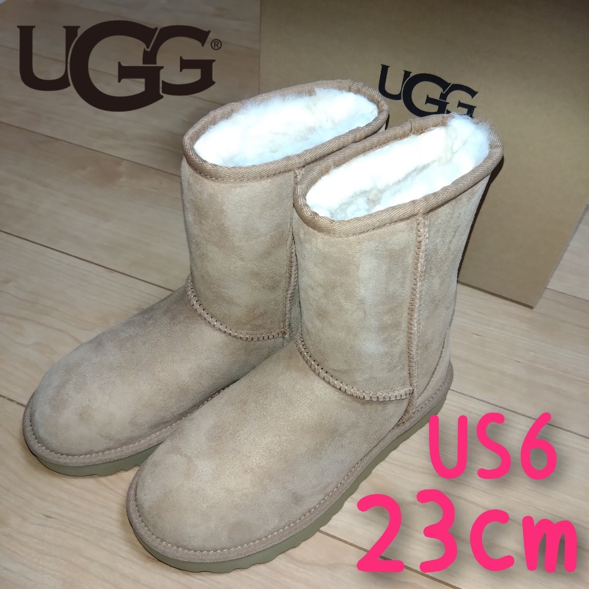 新品未使用 正規品UGG ムートンブーツ クラッシックショート2グレー