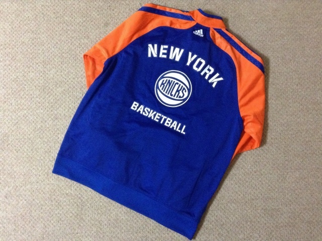 ★中古★アディダス NBA ニューヨークニックス ウォームアップジャージジャケット 青 オレンジ バスケ 部活 NYK NEW YORK KNICKS adidas_画像2