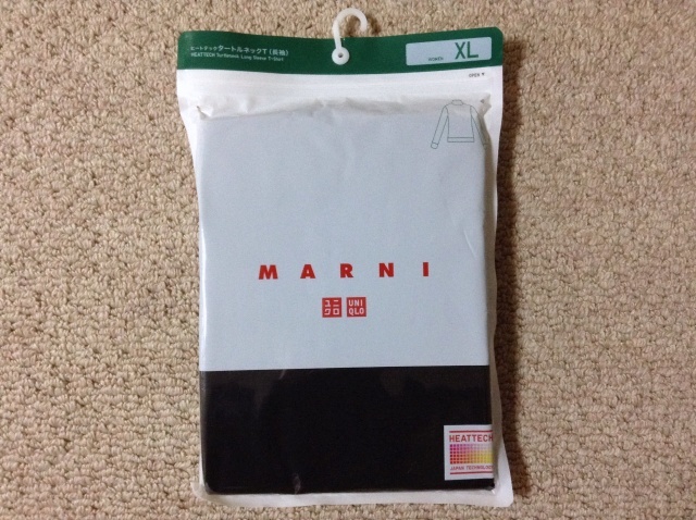 ★新品★MARNI ユニクロ レディス ヒートテック タートルネックTシャツ 長袖 黒 肌着 発熱 保温 吸汗速乾 ストレッチ UNIQLO 271-457996_画像1