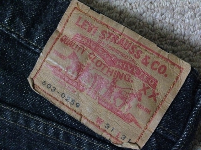 ★古着★日本製 リーバイス デニム 603-0259 Levis メンズ ブラック ジーンズ アメカジ ファッション ビンテージ 90s 紙パッチ表記W31L31の画像3