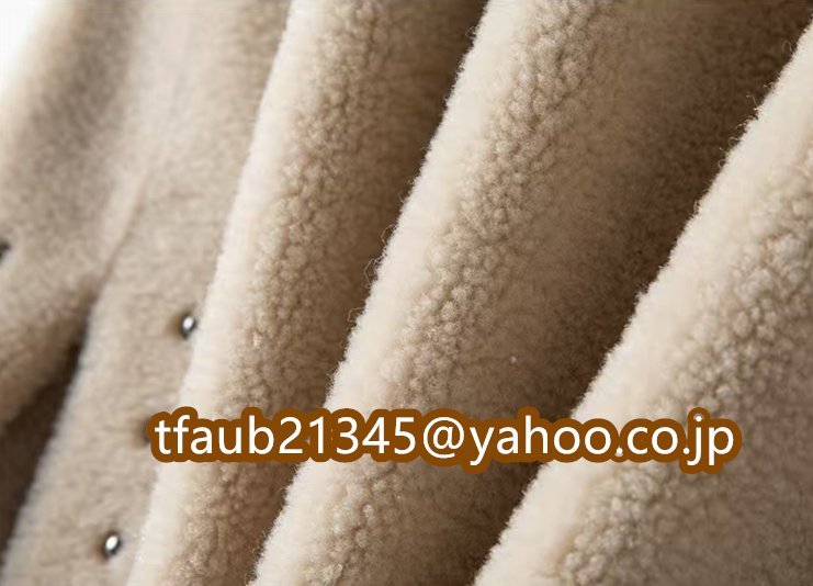 【ケーリーフショップ】最高級★ミンクファー襟付き羊毛♪コート レディース毛皮、ファー_画像5