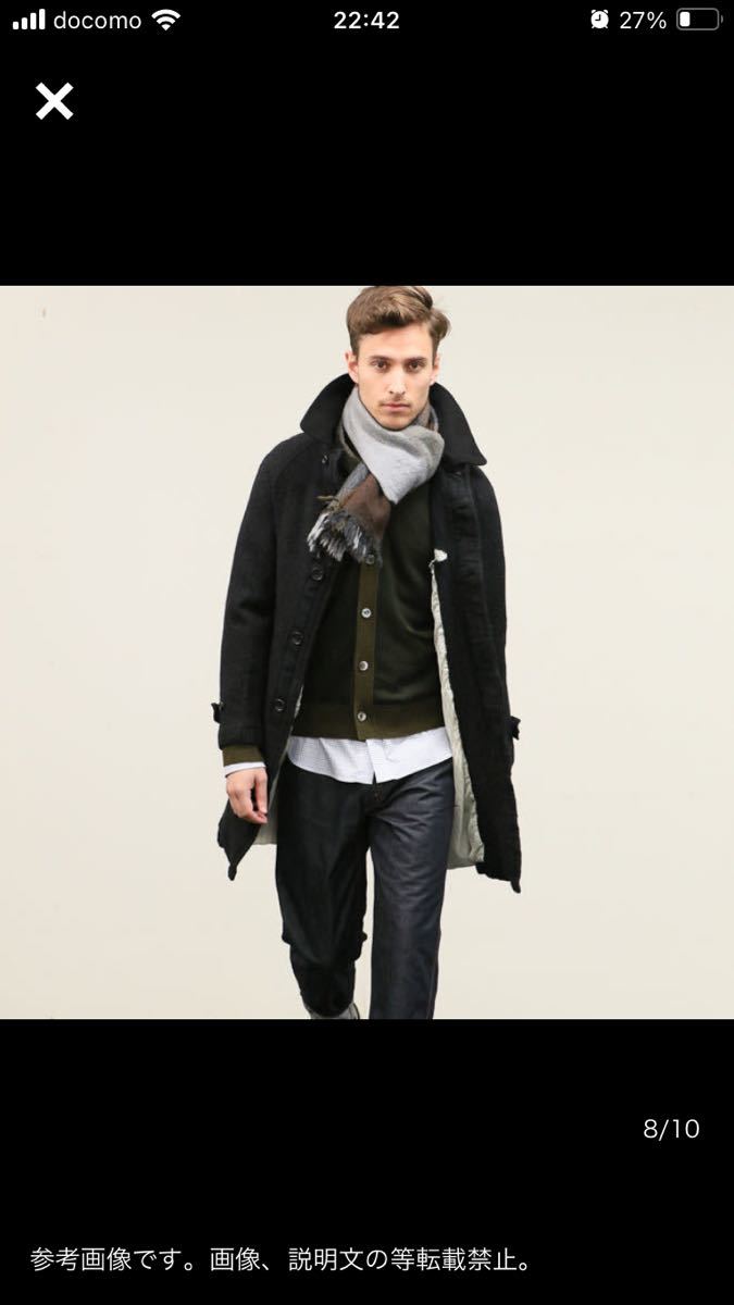 美品 コムデギャルソンオム ウール縮絨 ステンカラーコート 17AW 美品 コムデギャルソンオム ウール縮絨 ステンカラーコート 17AW