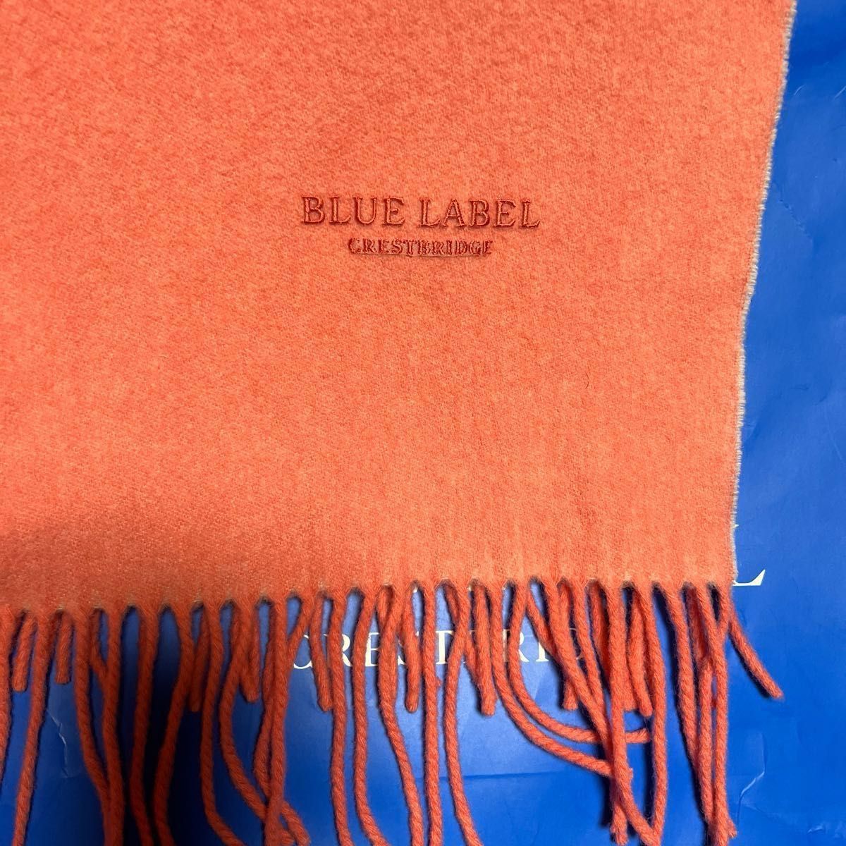 BLUE LABEL CRESTBRIDGE ブルーレーベルクレストブリッジ リバーシブル ウール ショール マフラー ピンク