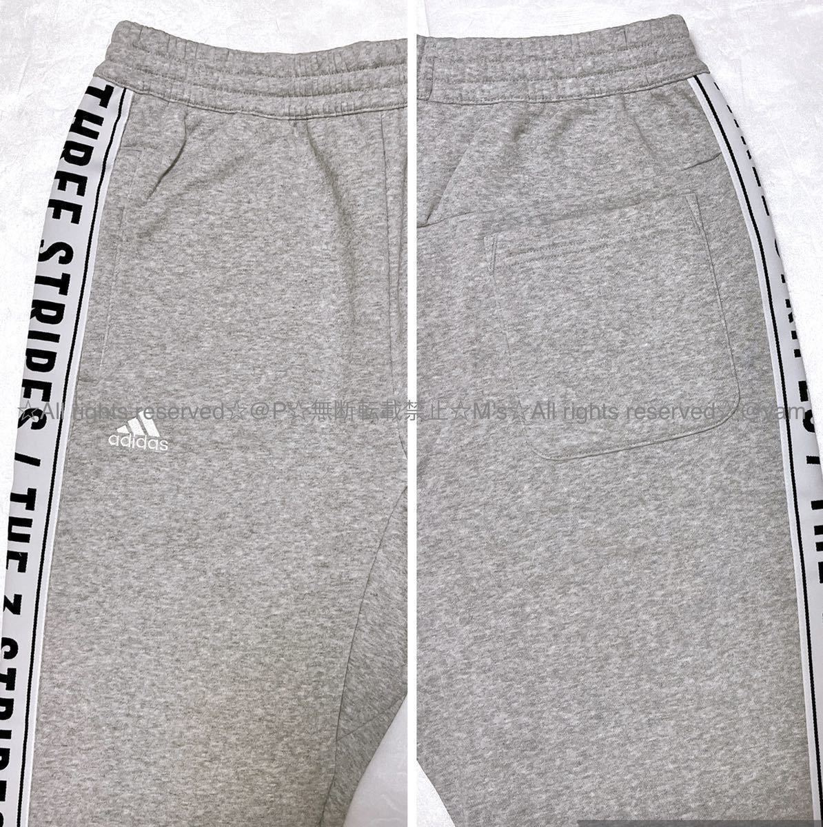 XL 新品 adidas アディダス 裏起毛 スウェット 上下セット オーバーサイズ フルジップパーカー パンツ ×2セット（ブラック&グレー）_画像8