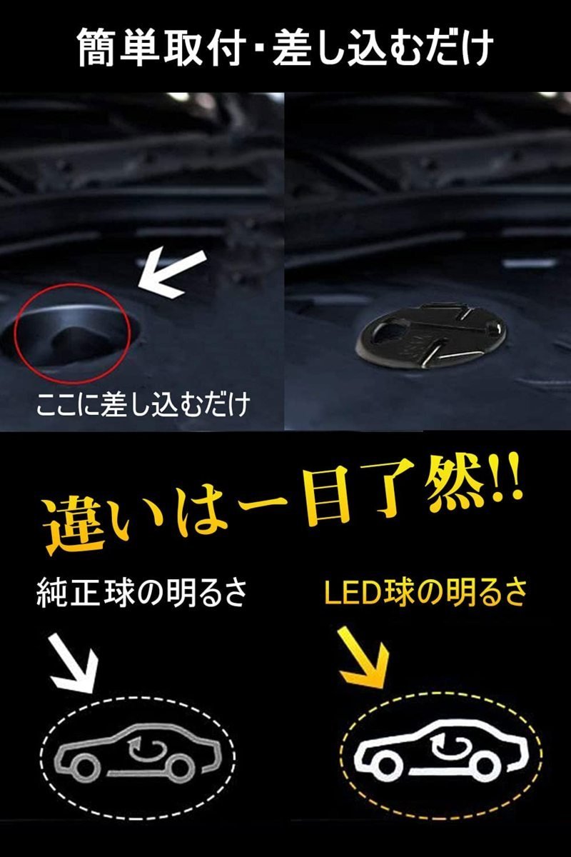 t4.2 led 拡散 LED ライト ダッシュボード メーターパネルライト 電球 計器灯 1210 1SMD led ホワイト DC12V 取付簡単 自動車 10個セット_画像4