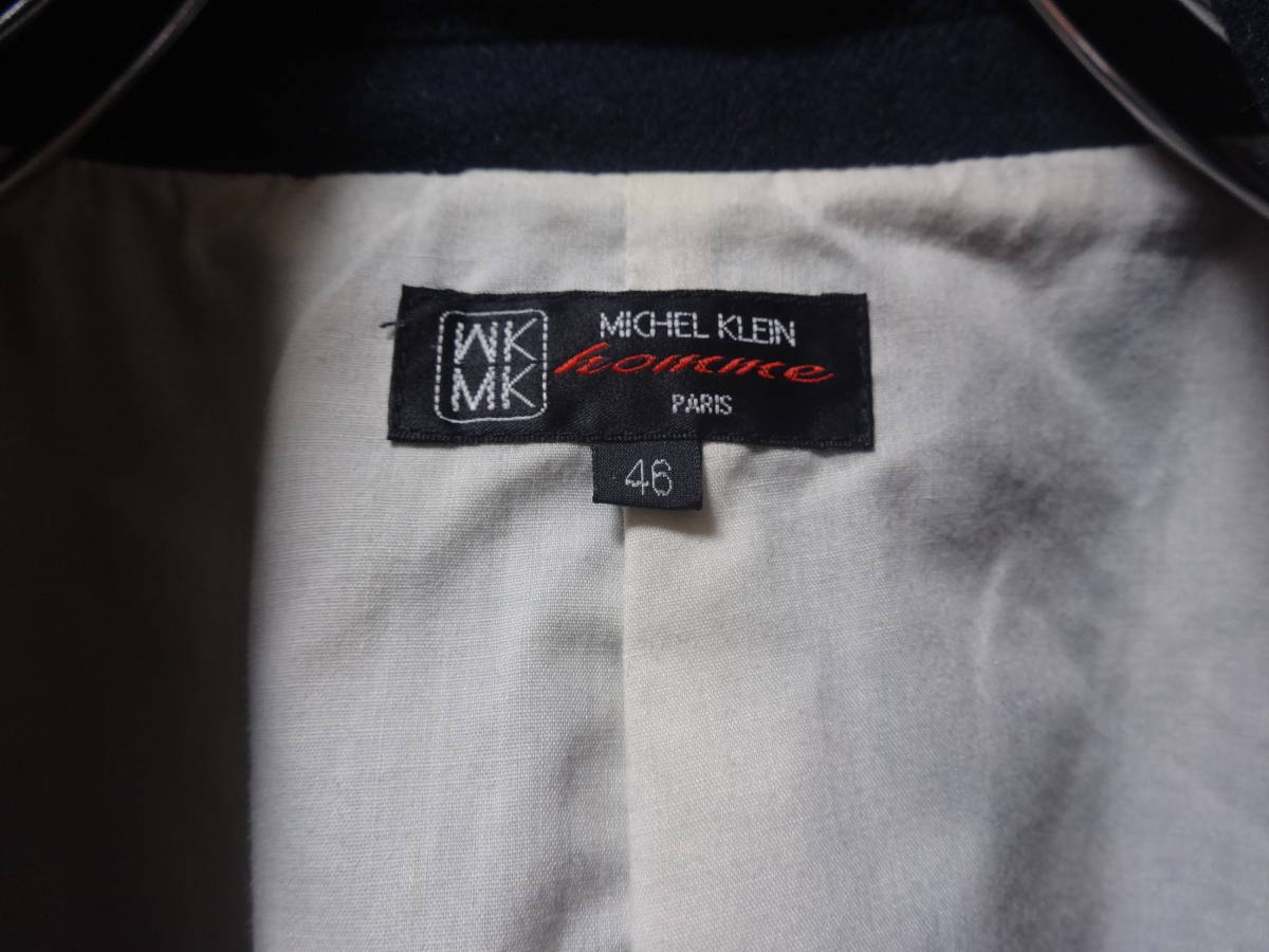 美品sizeS-M★ミッシェルクラン オム★美シルエット★チェスターコート/濃紺ネイビー★MICHEL KLEIN HOMME★ビジネスカジュアル/メンズ_画像5