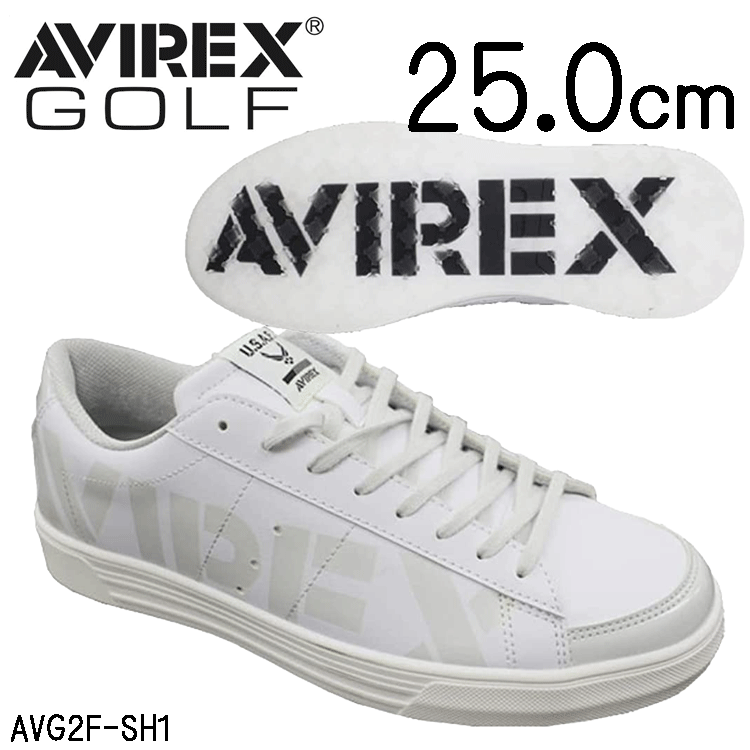 AVIREX GOLF ゴルフシューズ AVG2F-SH1【アヴィレックス】【ゴルフ】【スパイクレス】【グレー】【25.0cm】
