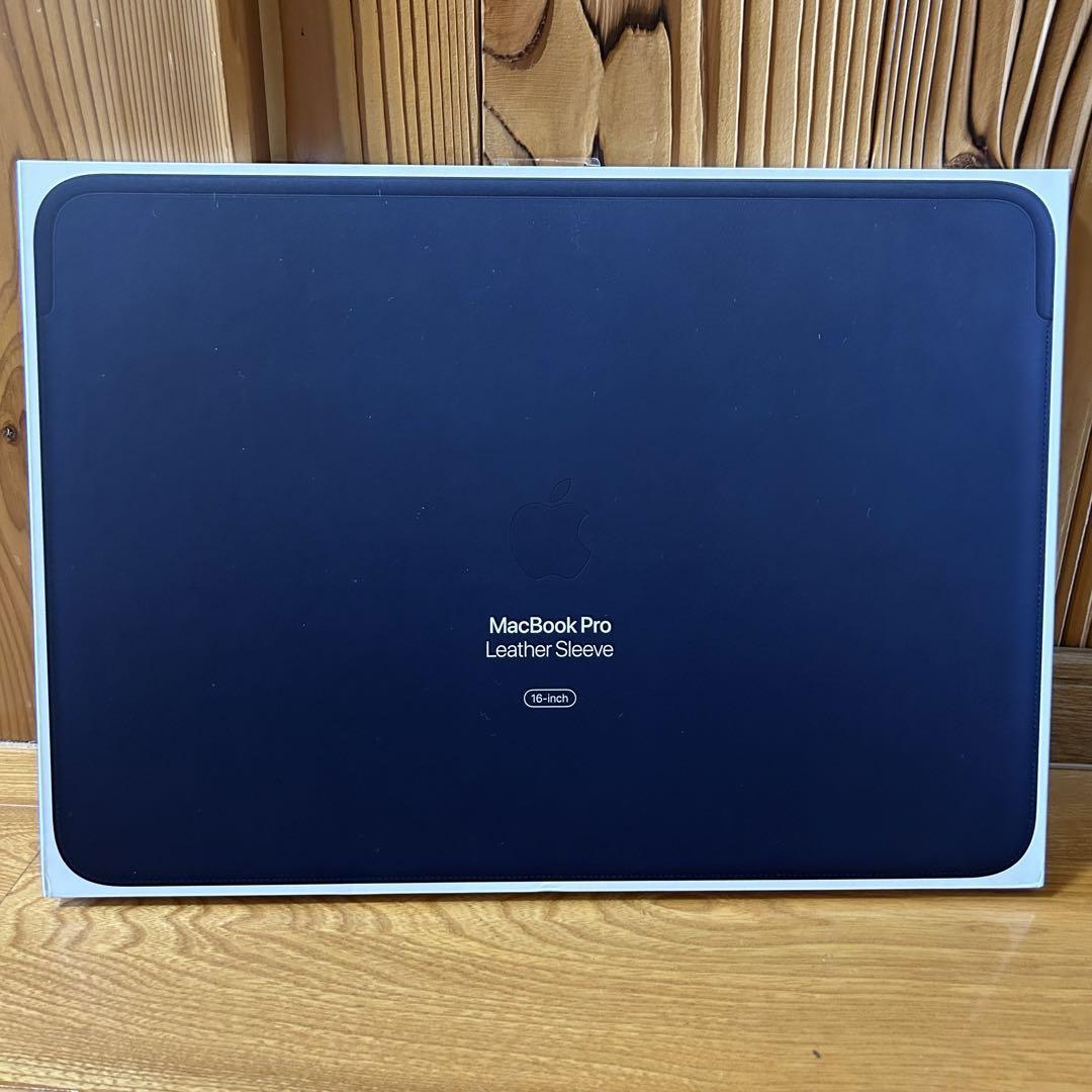 【新品未使用】Apple 純正 レザースリーブ 16インチ MacBook Pro 用 ミッドナイトブルー マックブック用 パソコンケース 保護 ケース_画像1