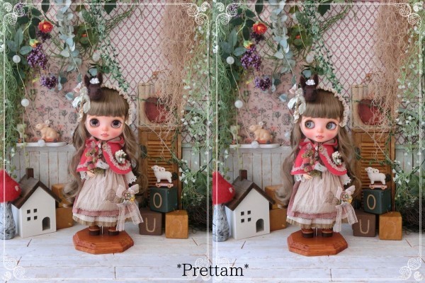 *Prettam*カスタムブライス＊*Sweet Lolita × Little Red Riding Hood Style.・＊*._画像3