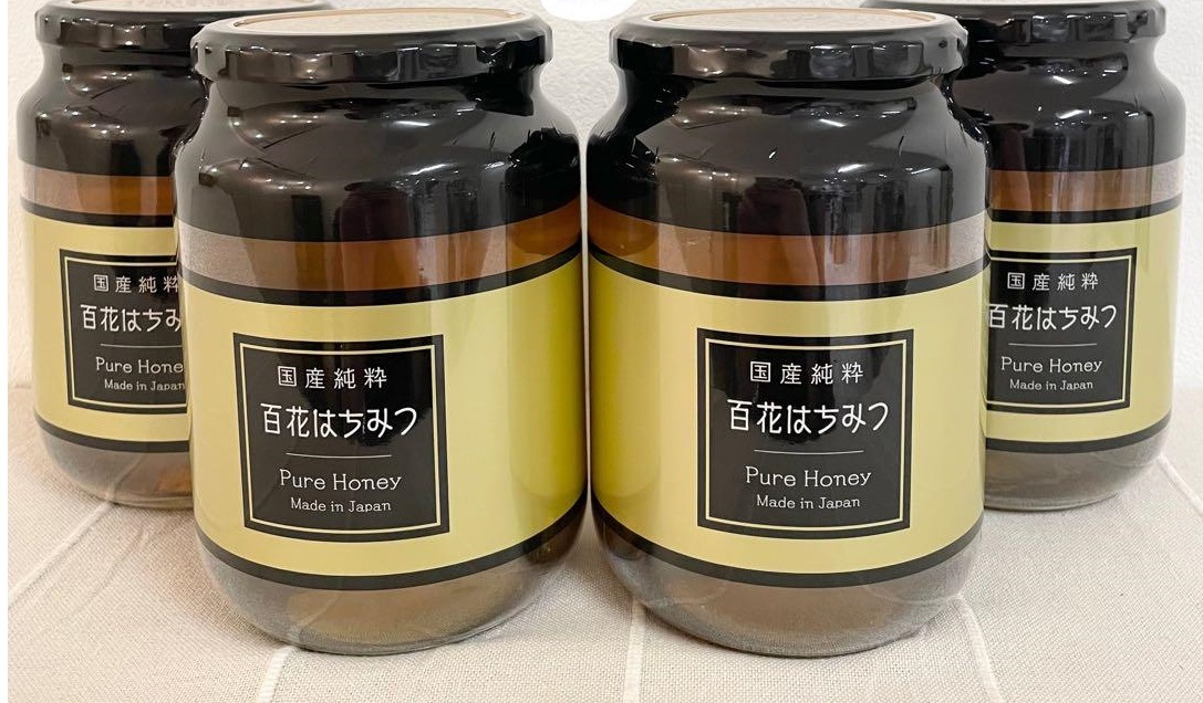 新品未開封百花はちみつ1kg 4本set 国産純粋百花蜂蜜－日本代購代Bid第