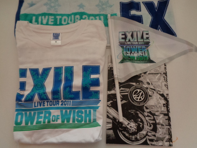 B36-80【1円～】EXILE 24karats セット Tシャツ Ｍサイズ・マフラータオル・フラッグ・パンフレットの画像1
