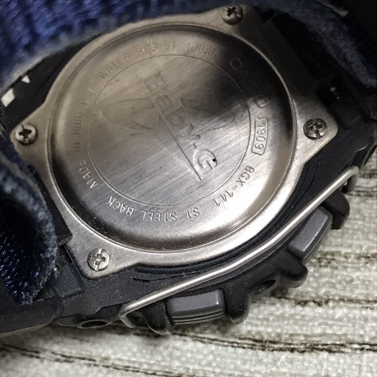 165-0059 CASIO カシオ Baby-G BGX-141 レディース腕時計 ナイロンベルト 電池切れ 動作未確認_画像9