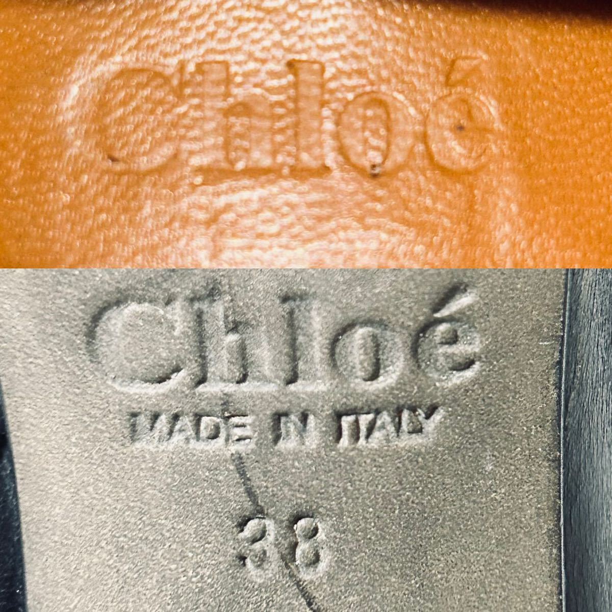 Chloe クロエ　レザー ロングブーツ サイドジップ 38 24cm ＊CR_画像10