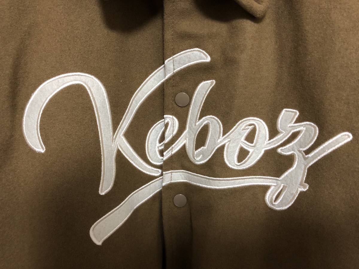 (1992) ケボズ KEBOZ MELTON&LEATHER VEATHER VARSITY JACKET 茶色_画像4