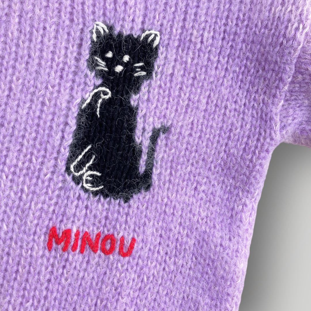 希少】猫刺繍 レディース ニット/セーター GUCCI サイズL ピンクベース