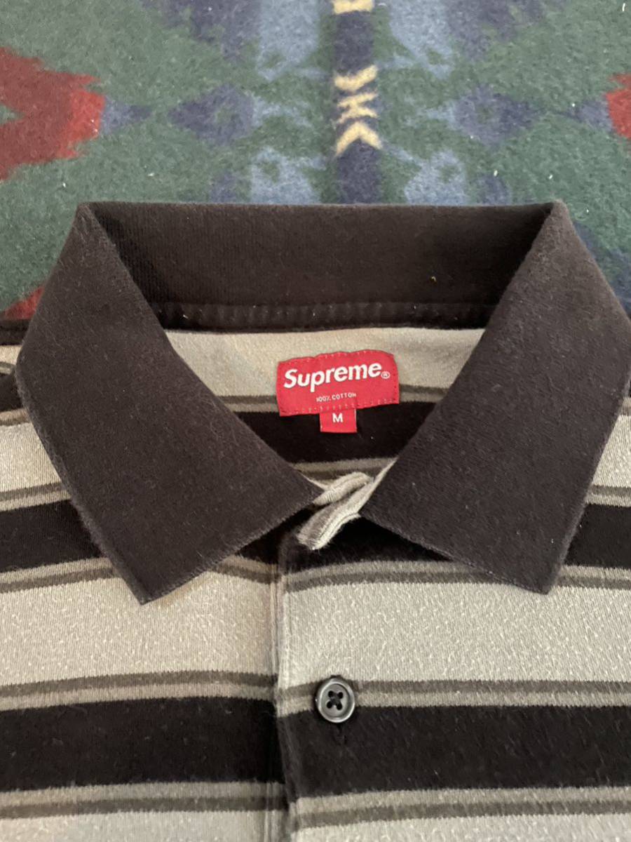 Supreme シュプリーム ストライプ ポロ ボーダー M 黒 野村訓市 Supreme シュプリーム ストライプ ポロ ボーダー M 黒 野村訓市