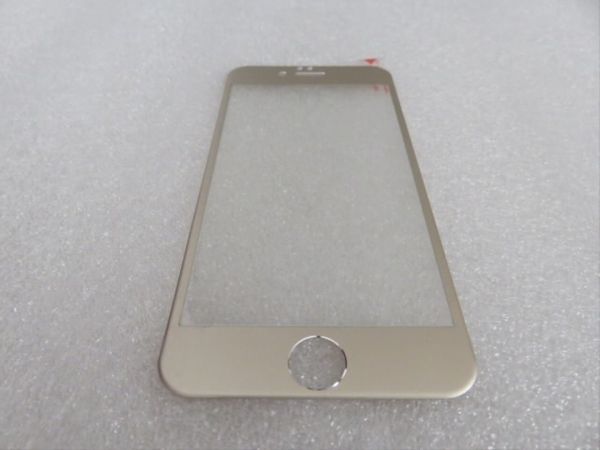iPhone SE3 SE2 iPhone6／6s／7／8　4.7インチ 9H 0.26mm 金色 チタン 全面保護 強化ガラス 液晶保護フィルム 3D曲面カバー 2.5D KA43_画像2