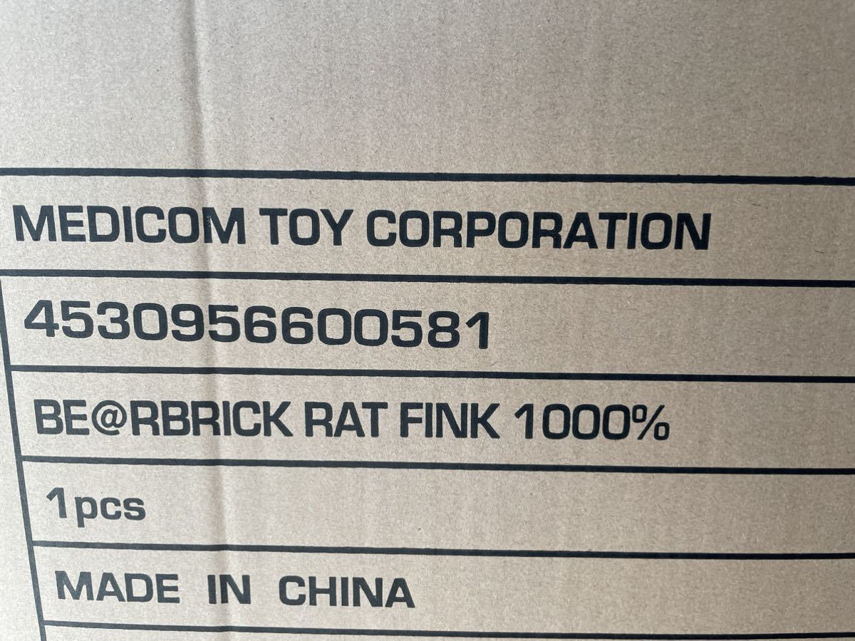 新品 BE@RBRICK RAT FINK TM 1000％ MEDICOM TOY ベアブリック kaws カウズ BASQUIAT BANKSY Keith Haring WARHOL ラットフィンクの画像3