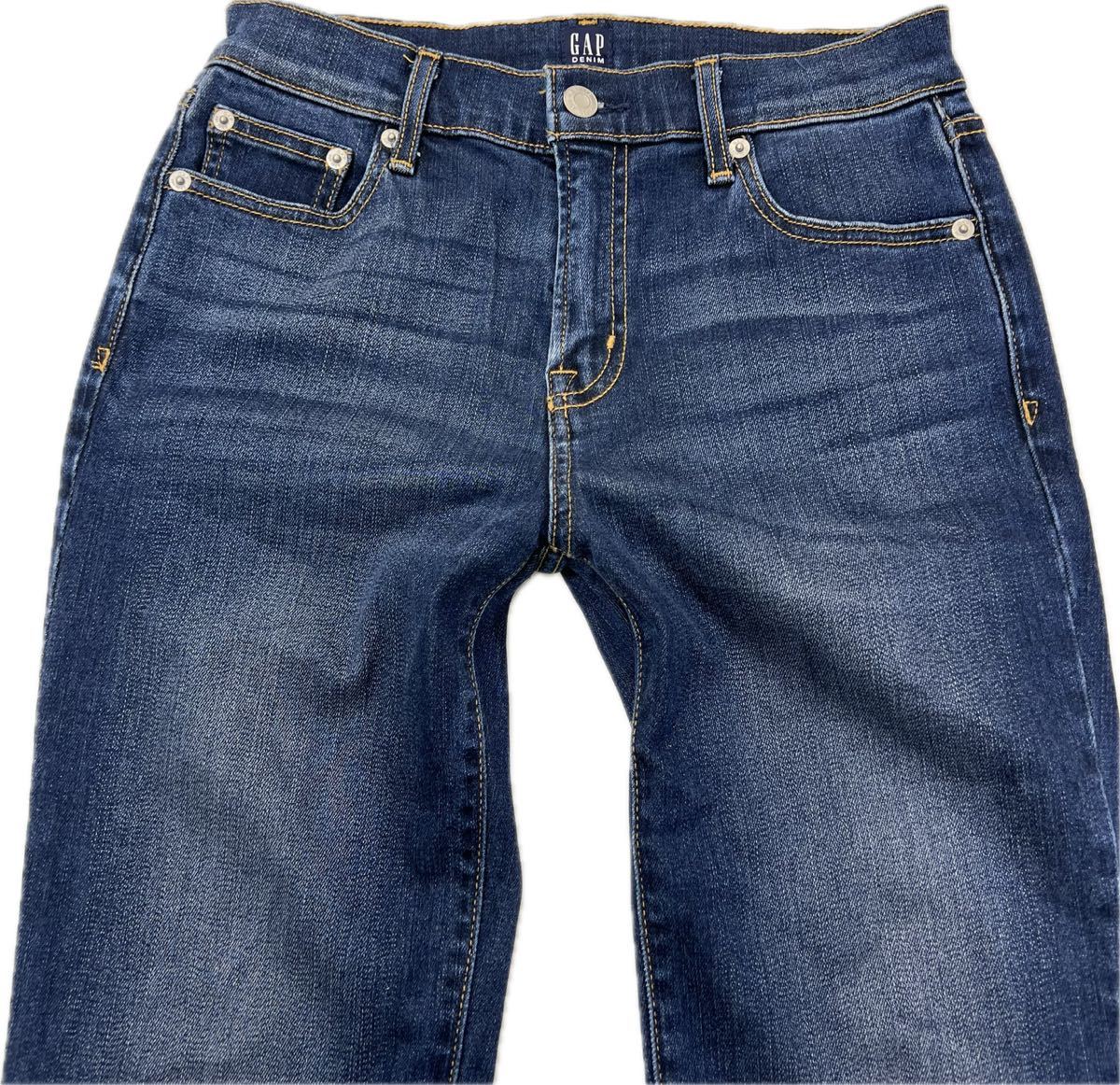 GAP * какой стиль тоже * стандартный стрейч обтягивающий джинсы Denim брюки голубой W24 женский через год casual Gap #Ja6966