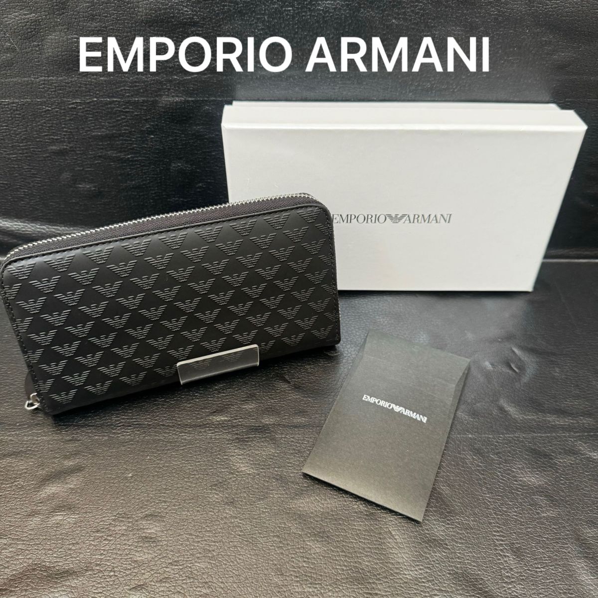 EMPORIO ARMANI ラウンドファスナー 長財布 イーグル ブラック｜Yahoo