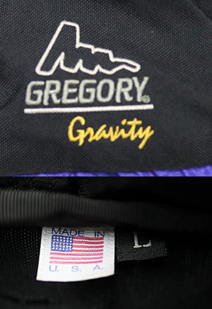 BA13グレゴリーGREGORYアメリカ古着アメリカ製GRAVITYリュックサック登山バッグパック青系Xグレー系ｘ黒デイパック/ハイキング/オールド_画像10