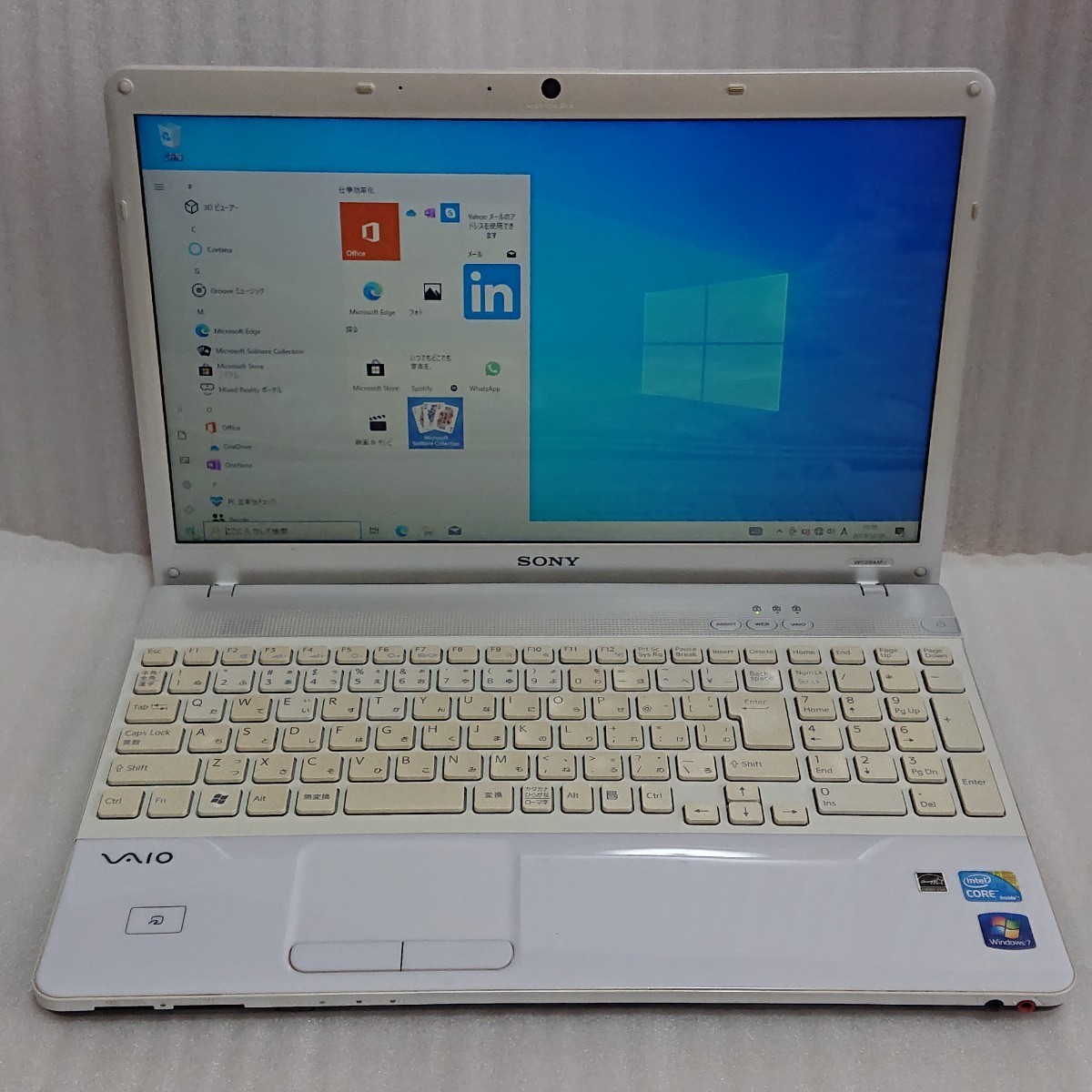 SONY ソニー VAIO PCG-71311N (VPCEB4AFJ) Core i3-M380 2コア SSD-240GB メモリ-4GB Windows 10 home