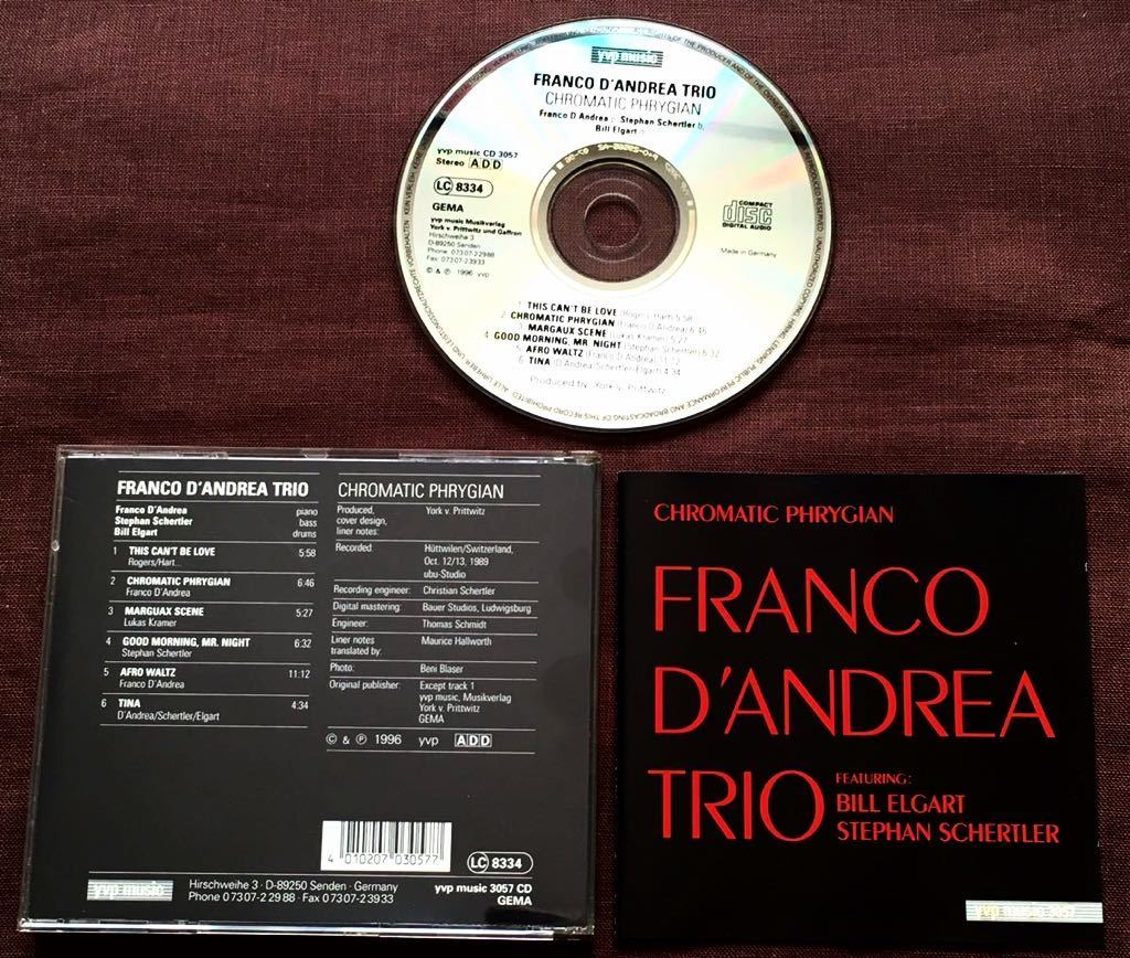 フランコ・ダンドレア/PIANO TRIO/イタリア出身ジャズ・ピアノ巨匠/ステファン・シャートラー/ビル・エルガート/ピアノ・トリオ/1989年_画像1