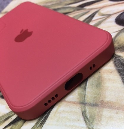 iPhone 12 MINI (5.4 -inch ) correspondence strut edge liquid si Ricoh n case rose red 