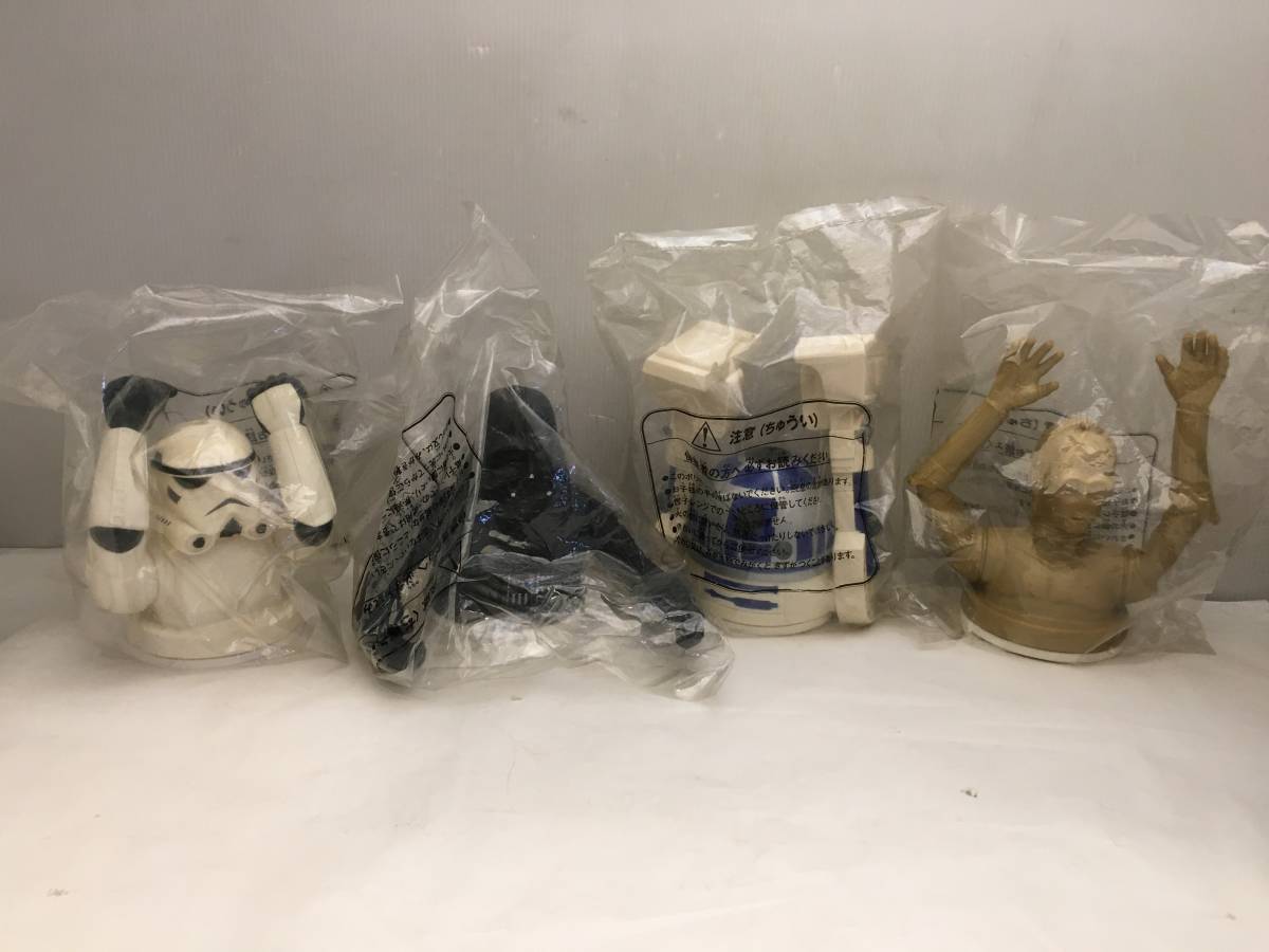 ■未開封 STARWARS スターウォーズ KFC ケンタッキー フィギュア カップトップ R2-D2 ダースベイダー ストームトルーパー C-3PO 未使用■_画像3