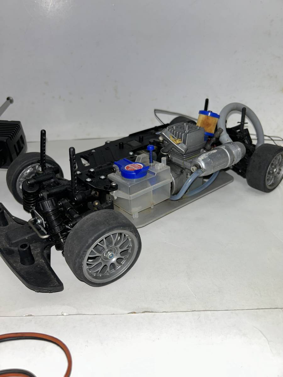 タミヤ ラジコン エンジンRC 4WDレーシングカー メルセデス CLK-GTR チームCLKスポーツウェアー 1/10 ジャンク現状品　箱無し 説明書付_画像8