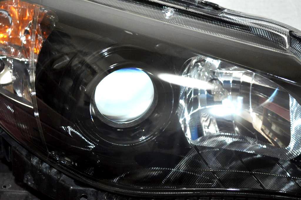 SUBARU GRB GRF GH8 GH7 GH WRX STI インプレッサ HID ヘッドライト 左右 セット 艶 ブラック加工 黄ばみ無し 綺麗 ② ICHIKOH 1809 2E_画像4