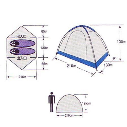 キャプテンスタッグ リベロ ツーリングテント UV (2人用) M-3119_画像3