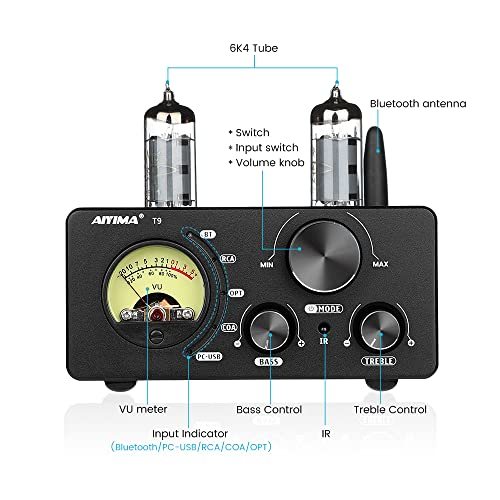 AIYIMA T9 Bluetooth 5.0 100W*2チューブアンプ 2.0チャンネル 真空管 USB DACステ_画像2