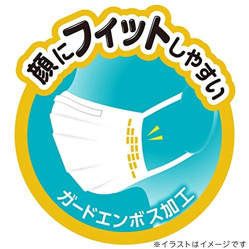 レック 日本製 不織布 マスク 白 さわやかフィット ふつうサイズ 60枚入 ( 個包装 ) 175×90mm /幅広ゴ_画像5