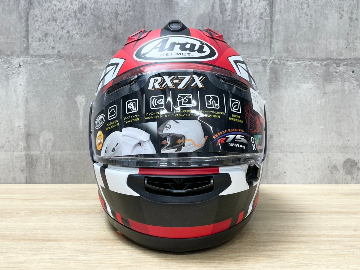 I-12061HY1217Y42XY23 アライ Arai RX-7X TAKUMI フルフェイス ヘルメット Mサイズ 極美品 未使用社外シールド付き 高橋巧 インボイス対応_画像2