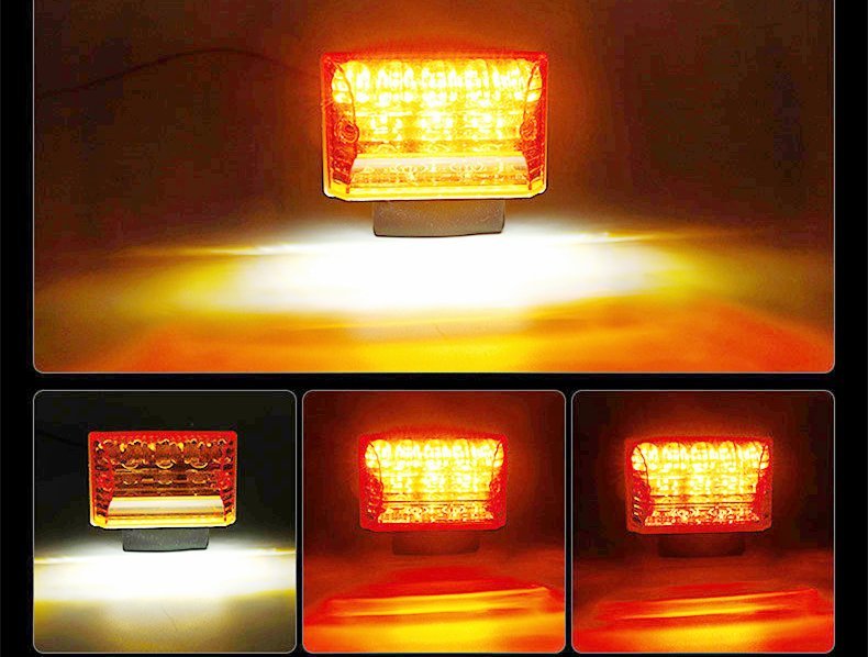 10個　LED サイド マーカー サイドランプ 角型 24V トラック　ダウンライト機能　白　グリーン　レッド　ブルー　レインボー　アンバー_画像7