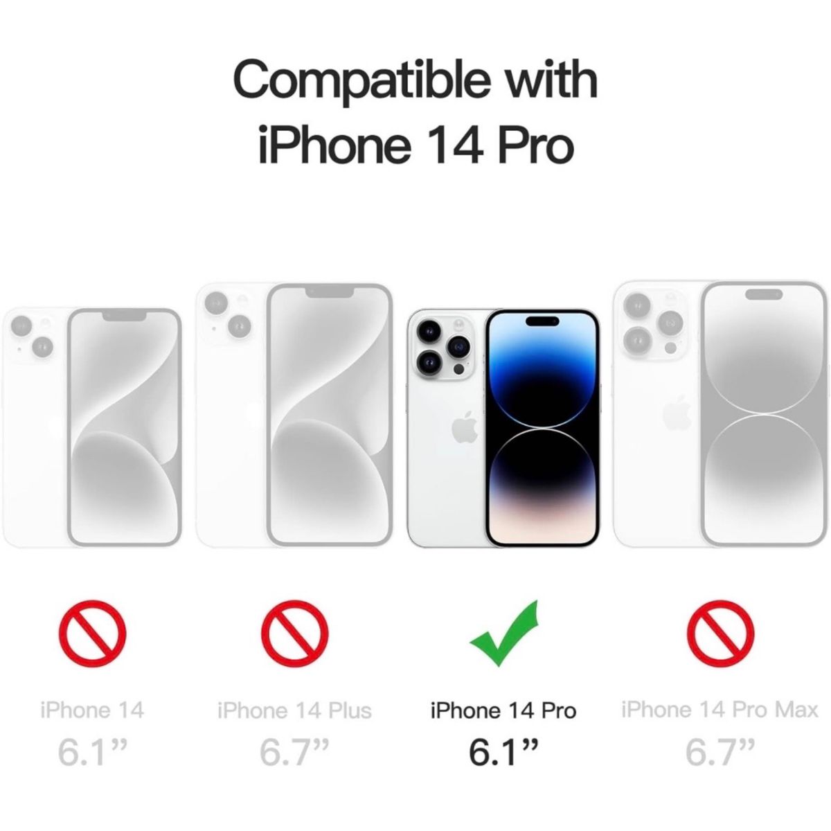 iPhone 14 Pro 6.1インチ用 黄ばみなし 保護ケース 衝撃吸収