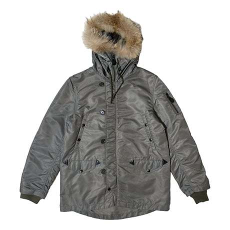 1円スタート!売り切り!! TC38さ@ SCHOTT N-3B JACKET AIRCREW HEAVY ATTACHED HOOD フライトジャケット アウター メンズ サイズ40/L_画像3