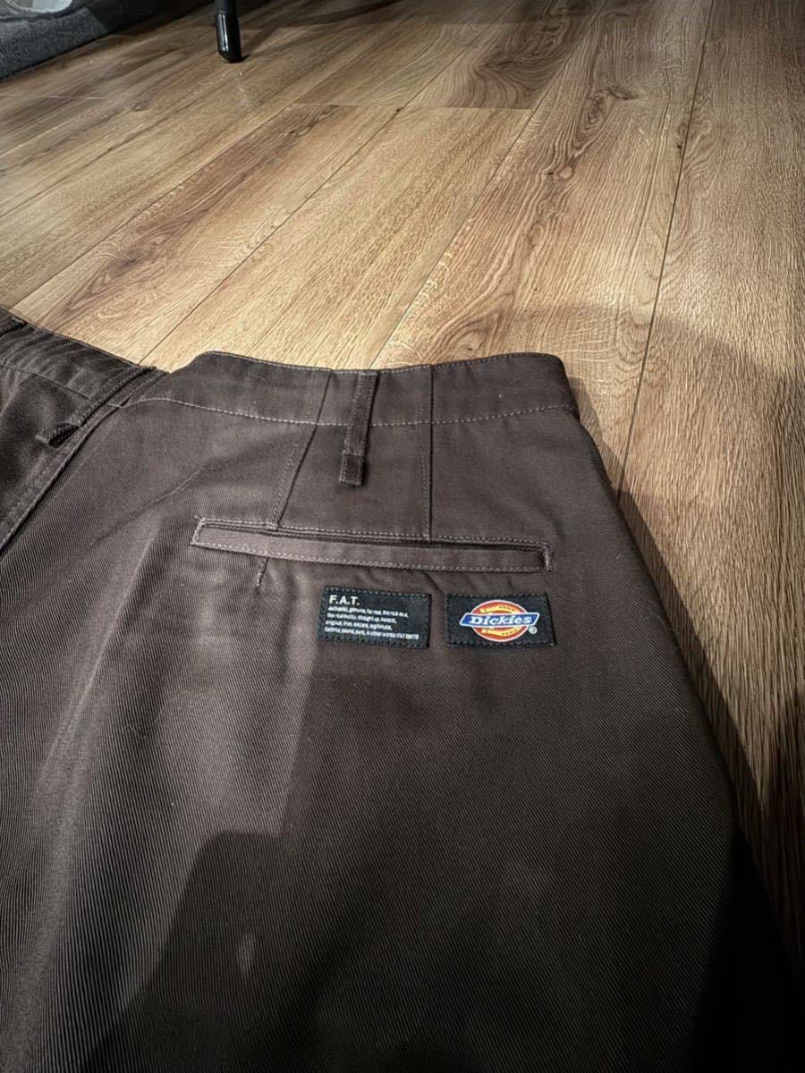 エフエーティー FAT ディッキーズ Dickies スラックス ワークパンツ ワイドパンツ スケーター テーパード ボルドー メンズ_画像5