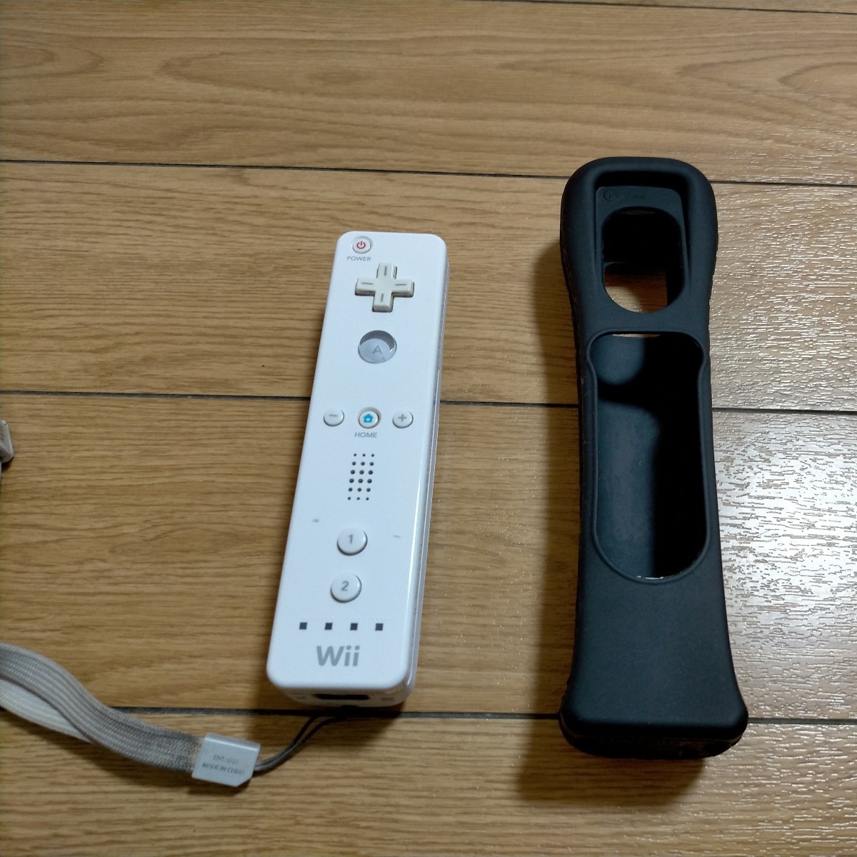 *[ Junk ] nintendo Nintendo Wii remote control controller RVL-003 black jacket attaching (RVL-027) operation not yet verification 