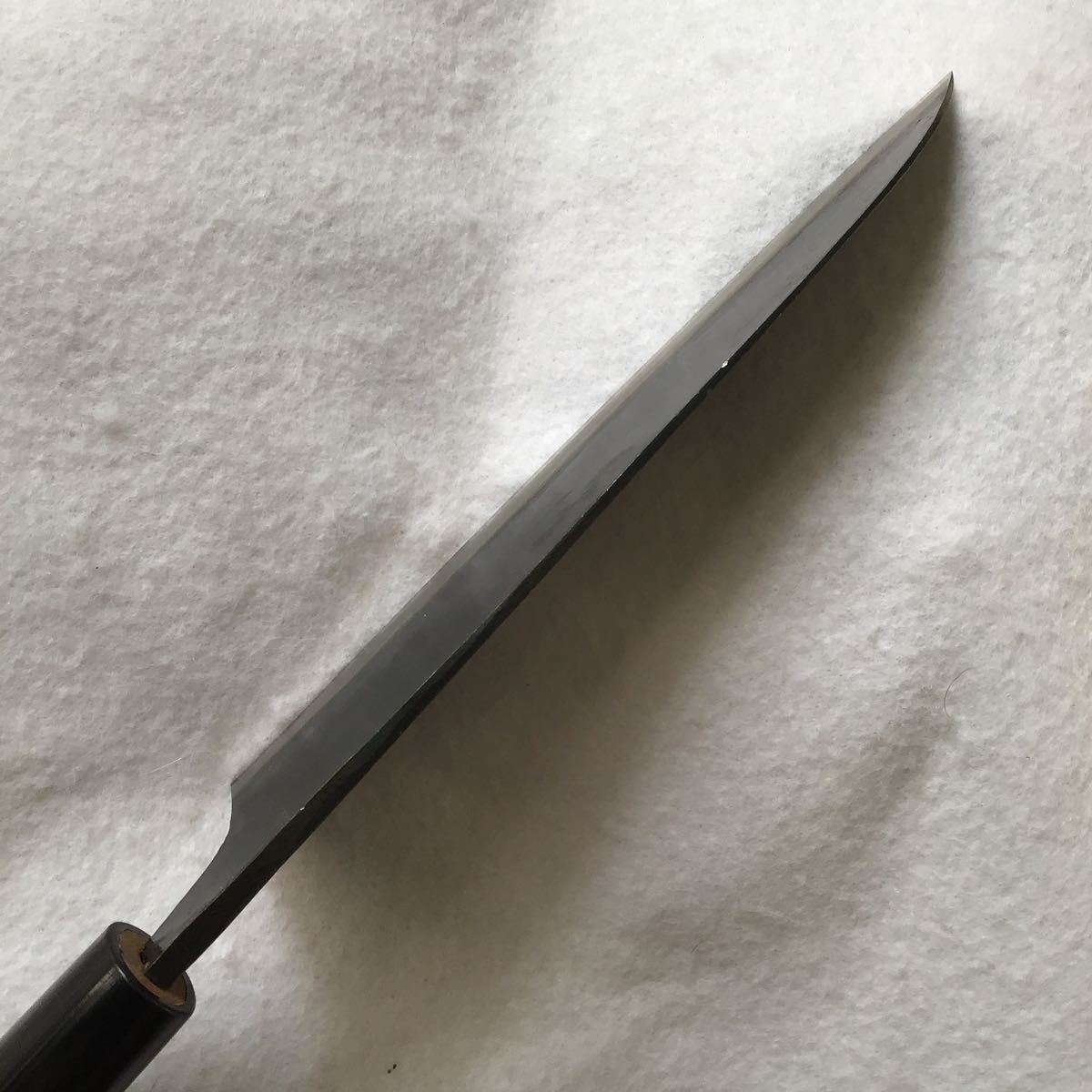 《新品 土佐打刃物 送料無料》和式三徳両刃包丁6寸・古式鍛造青紙1号絞り打・刀の様に大変研ぎ易く刃付し易く製作して有ります。 _画像3