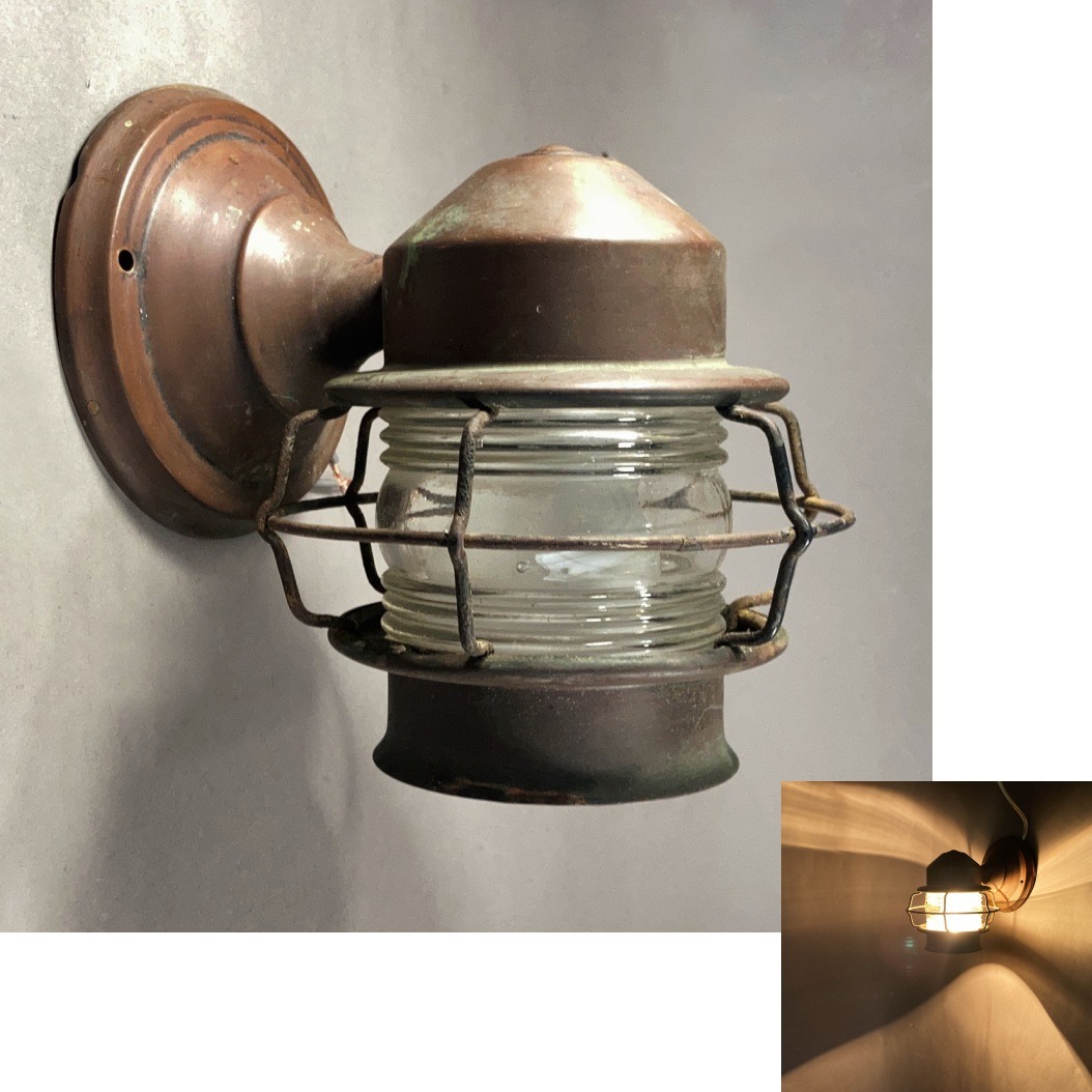 1930's アンティーク USA 外灯 ポーチライト ランプ o.c.white ビンテージ/玄関/什器/ポスト/リノベーション/ハンガー/シャビー/ドア/照明