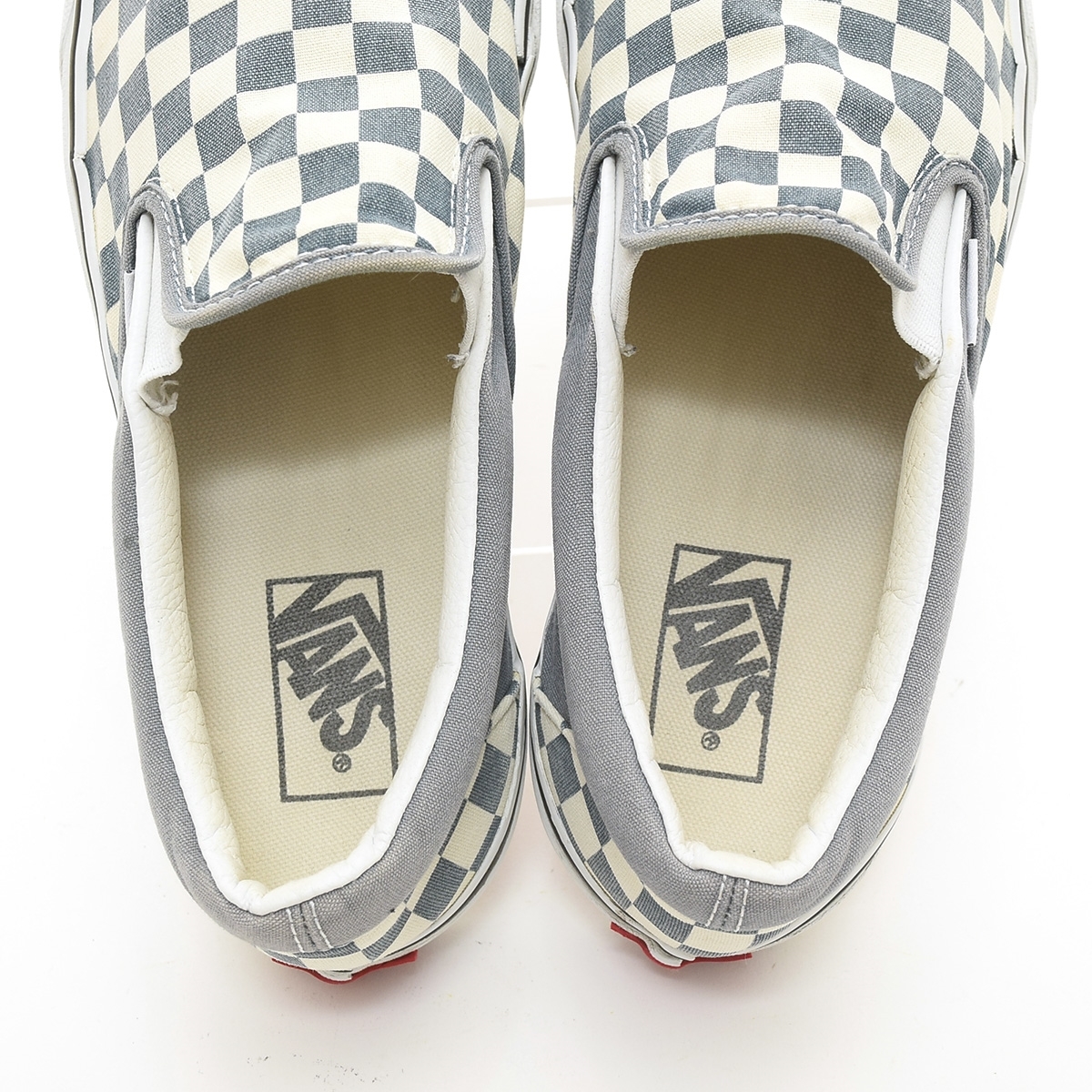 ●495506 VANS バンズ ヴァンズ ●スニーカー スリッポン SLIP-ON チェッカー サイズ28.0cm メンズ ブルーグレー チェック_画像6