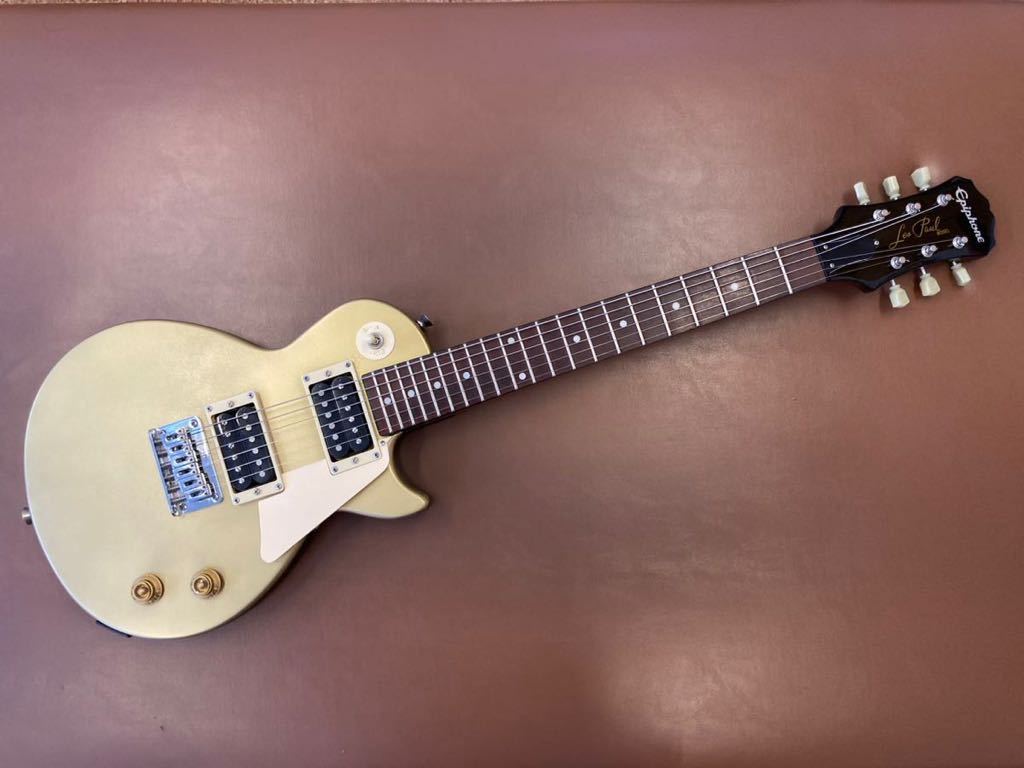 エピフォン レスポール ゴールドトップ リフィニッシュ Epiphone Les Paul Express 改造品 ジャンク　出音確認済み_画像2